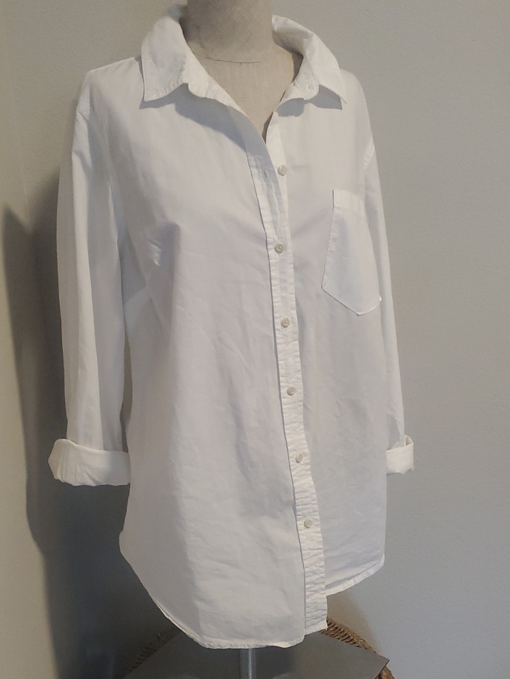 Merona White Men's Casual Button-Down Shirt Size XL